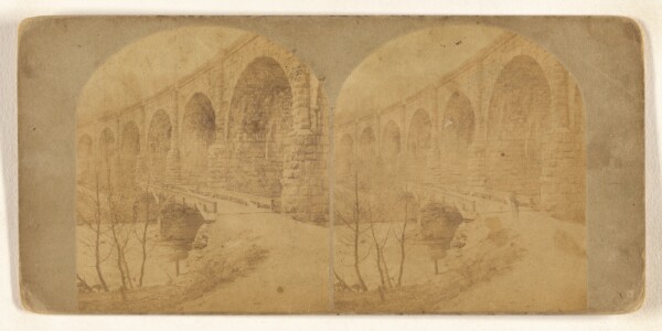 New York Stereoscopic Company, View on the Patapsco River. No. 5. Great Stone Viaduct at "Washington Junction," by which the "Washington Branch"...crosses...