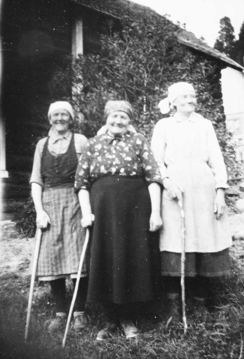 Rachel Haarseth, Kvinner, klær, spaserstokker, bygning.