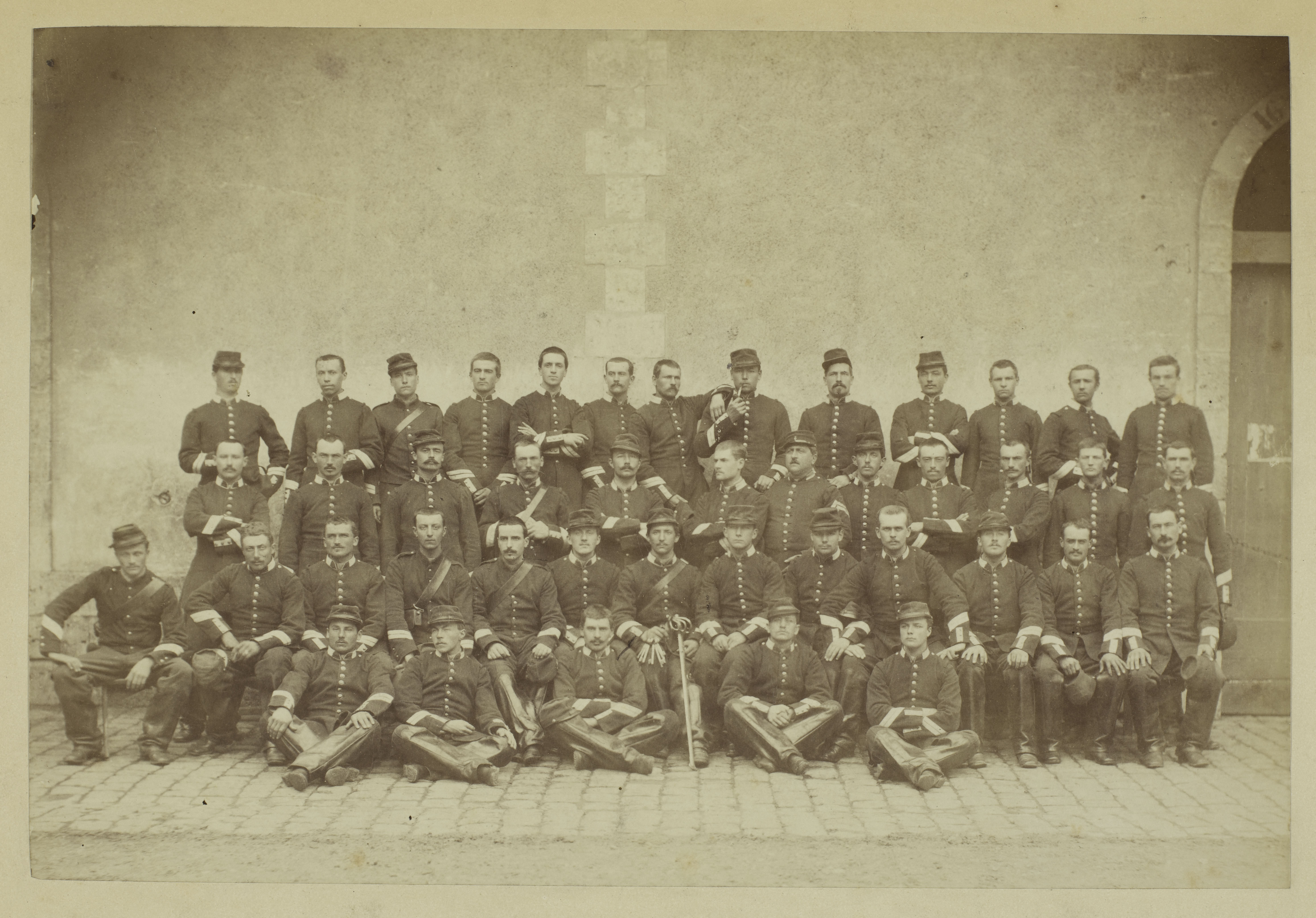 Anonyme, Portrait collectif de militaires (?)