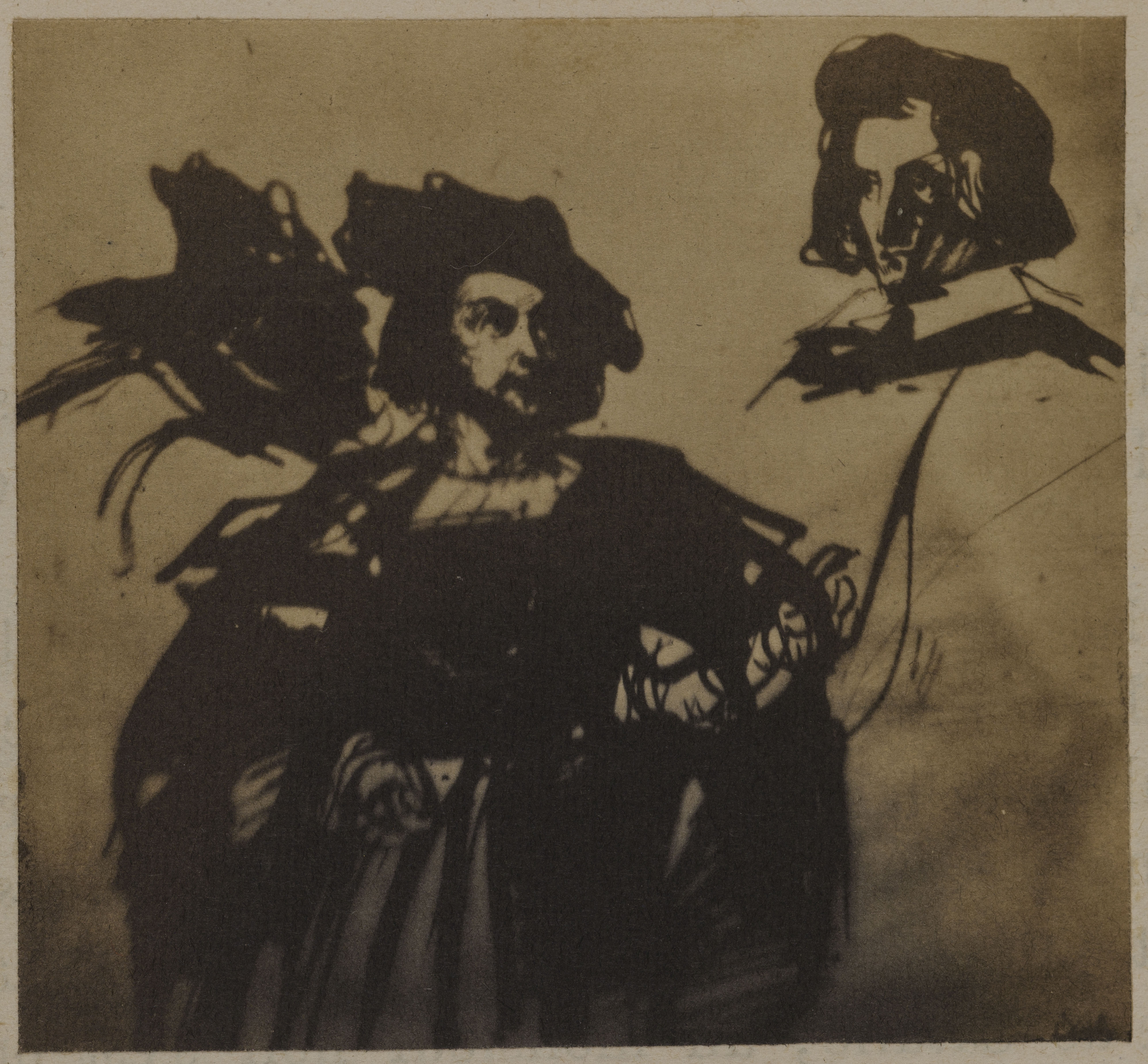 Auguste Vacquerie, "d'après Eugène Delacroix" (dans ouvrage "Profils et grimaces" d'Auguste Vacquerie)