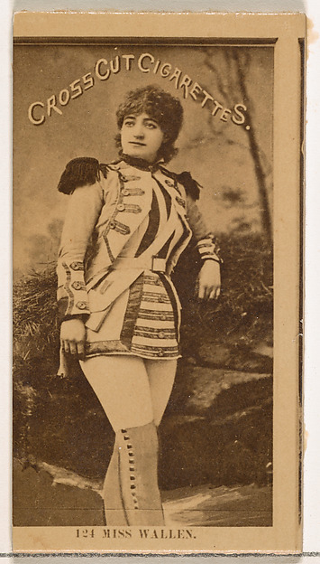 W. Duke, Sons & Co., Card Number 124, Miss Wallen, from the Actors and Actresses series (N145-2) issued by Duke Sons & Co. to promote Cross Cut Cigarettes