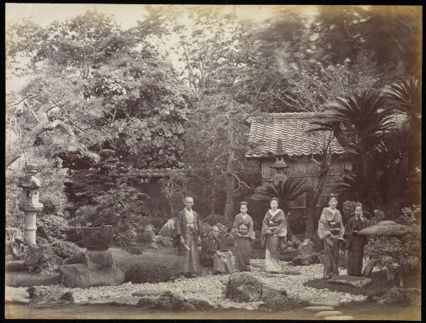 Felice Beato, A Japanese Garden at Harra