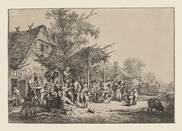 Adriaen van Ostade, Dance Under the Trellis