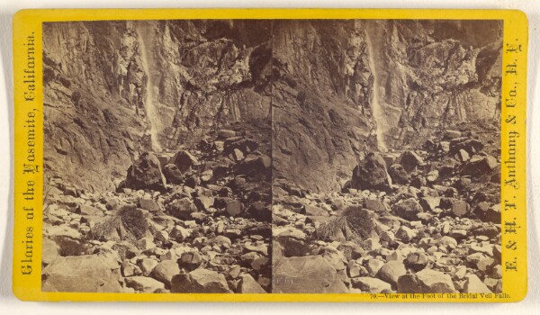 Edward and Henry T. Anthony & Co., View at the Foot of the Bridal Veil Falls.