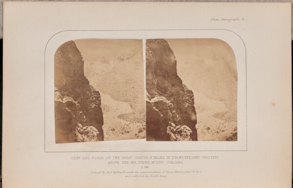Charles Piazzi Smyth, Cliff and floor of the Great Crater, 8 miles in diameter and 7000 feet above the sea, under Mount Guajara