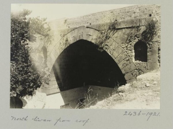 K.A.C. Creswell, North iwan seen from roof in Madrasa al-Shadbakhtiyya, Aleppo