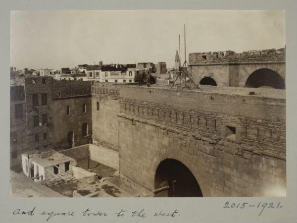 K.A.C. Creswell, Square tower to the west of Bab al-Futuh, North Wall, Cairo
