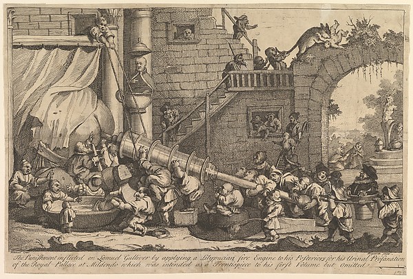 William Hogarth, The Punishment Inflicted on Lemuel Gulliver