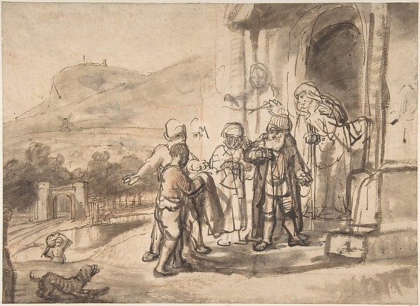 Nicolaes Maes, Jacob Receiving Joseph's Blood-Stained Cloak (recto); Study of a Bearded Man and The Sacrifice of Isaac (verso)