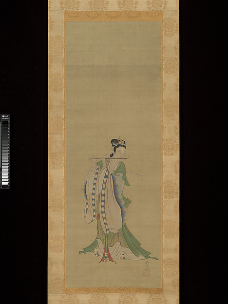 Kano Tsunenobu, Yang Guifei Playing a Flute