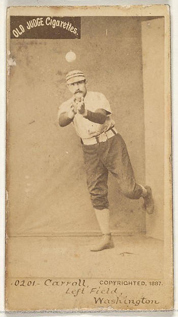 Goodwin & Company, Samuel "Cliff" Clifford Carroll, Left Field, Washington Nationals, from the Old Judge series (N172) for Old Judge Cigarettes