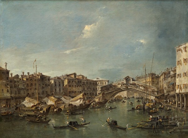 Francesco Guardi, Grand Canal with the Rialto Bridge, Venice