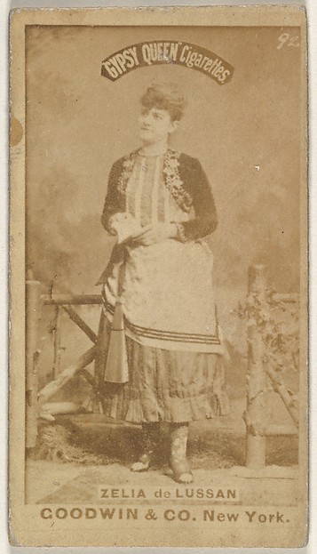 Goodwin & Company, Zelia de Lussan, from the Actors and Actresses series (N171) for Gypsy Queen Cigarettes