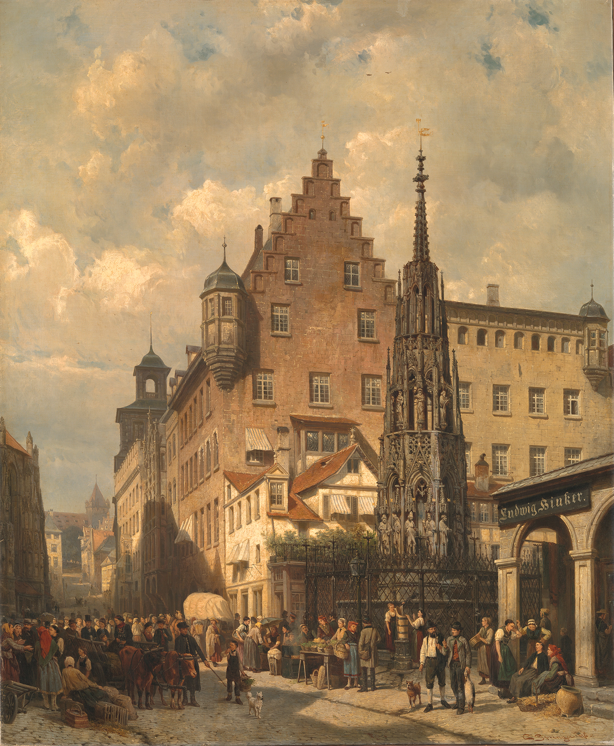 Cornelis Springer, Der "schöne brunnen" te Neurenberg