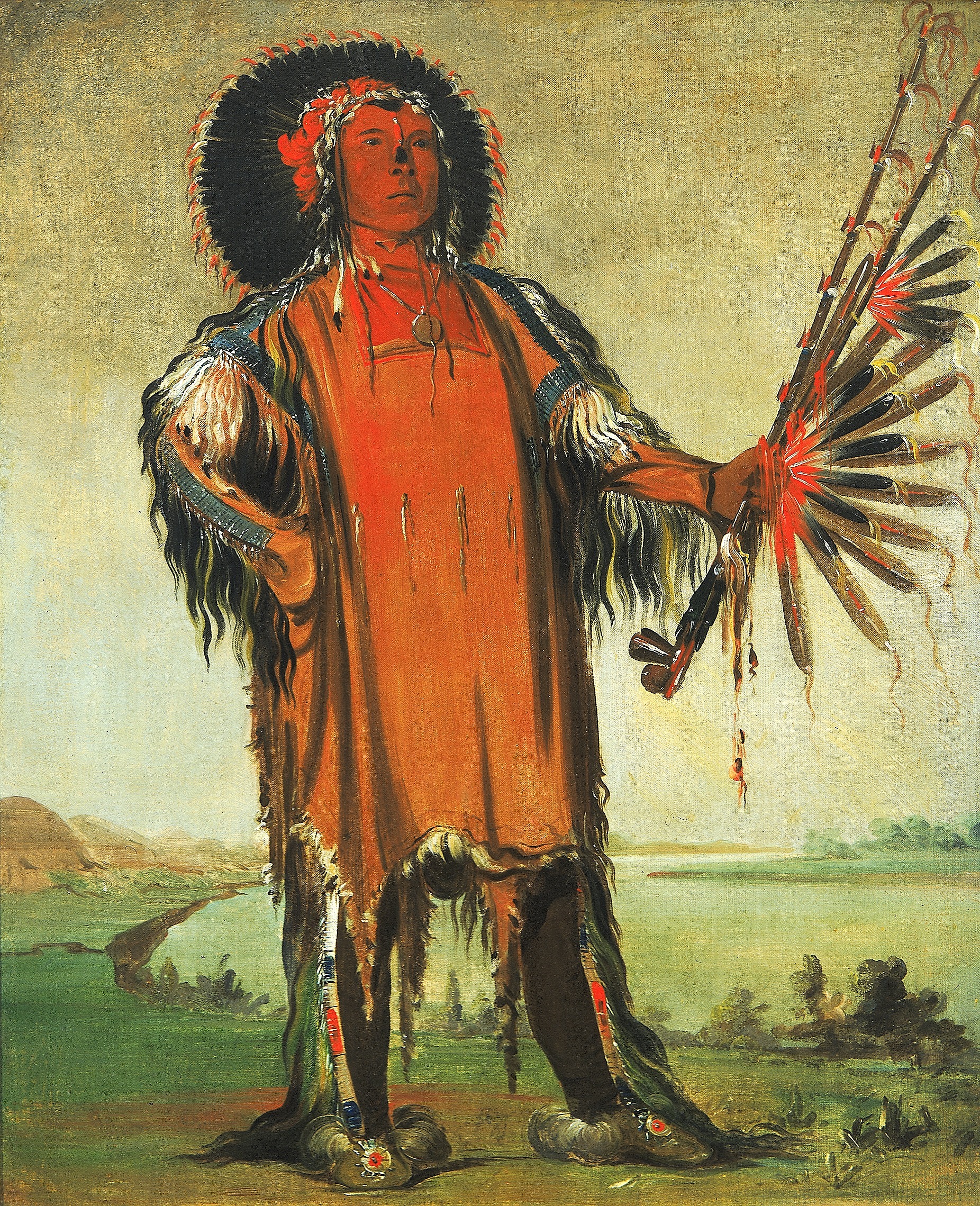 George Catlin, Ha-na-tá-nu-maúk, Wolf Chief, Head Chief of the Tribe