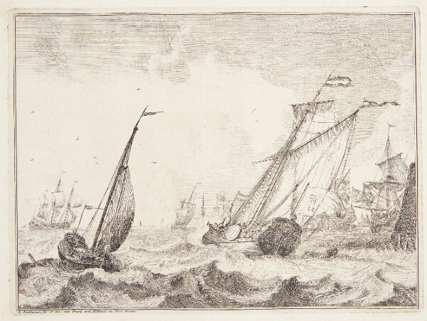 Ludolf Bakhuizen, Skibe ud for den hollandske kyst