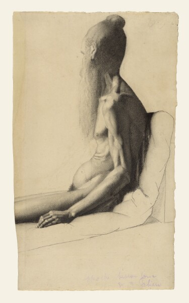 Georges Seurat, Nude Study of an Old Man (Père Bainville)
