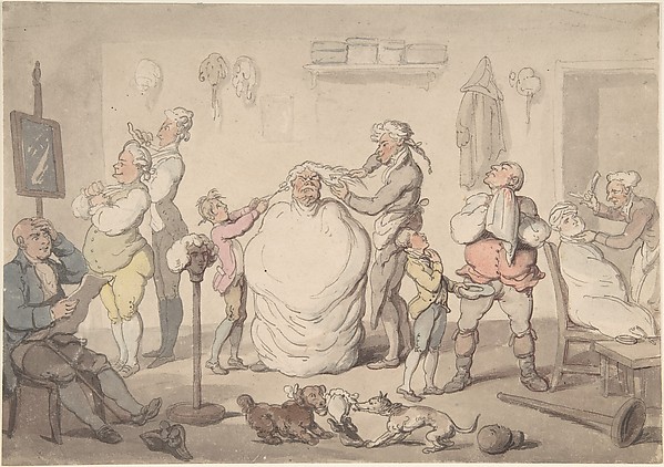 Thomas Rowlandson, The Barber's Shop