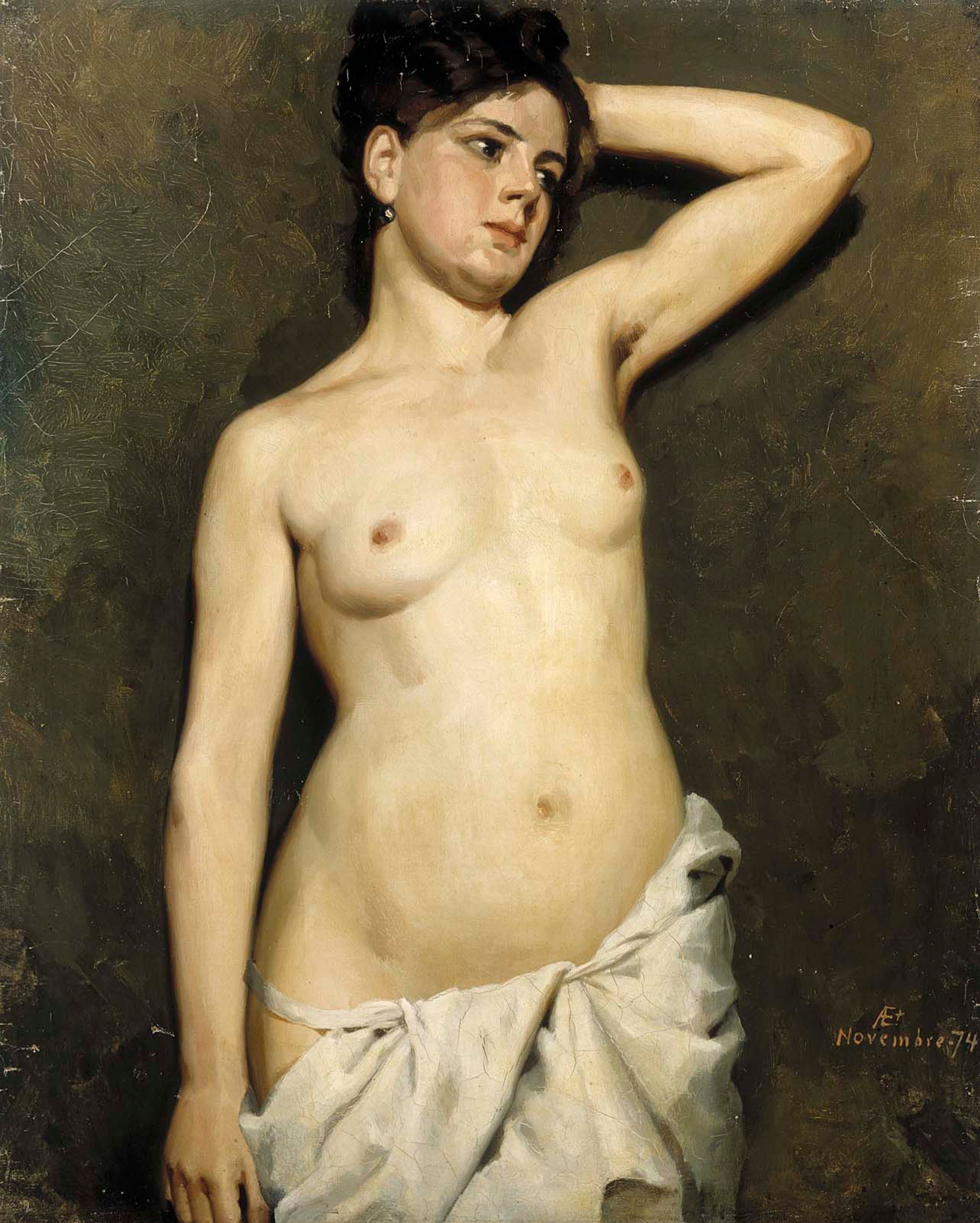 Albert Edelfelt, Female Nude, Study