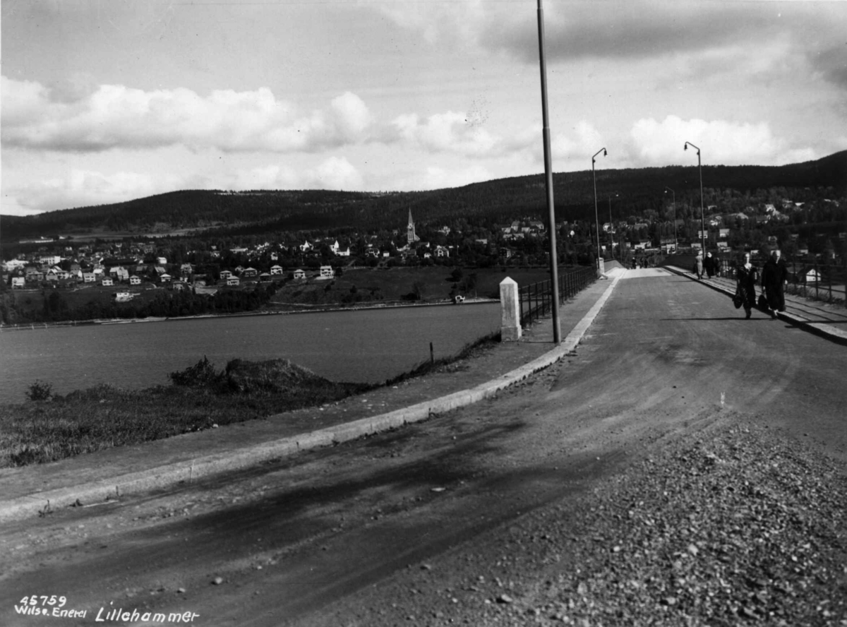 Anders Beer Wilse, Samferdsel, bro, Mjosa, Vingnes, Lillehammer