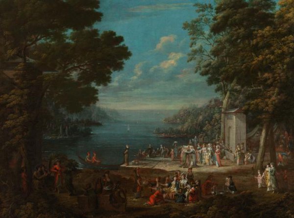 Jean Baptiste Vanmour, Damesfeest in Hünkâr İskelesi aan de Bosporus