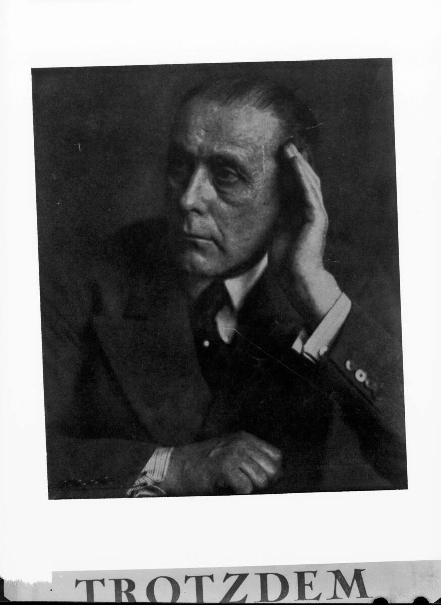 Anonym, Adolf Loos, Abbildung aus Umschlag zu "Trotzdem", Innsbruck 1931