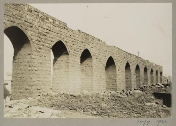 K.A.C. Creswell, Section in the Great Aqueduct next to the Nile with cartouches of Mamluk Sultan Qansuh al-Ghawri, Cairo