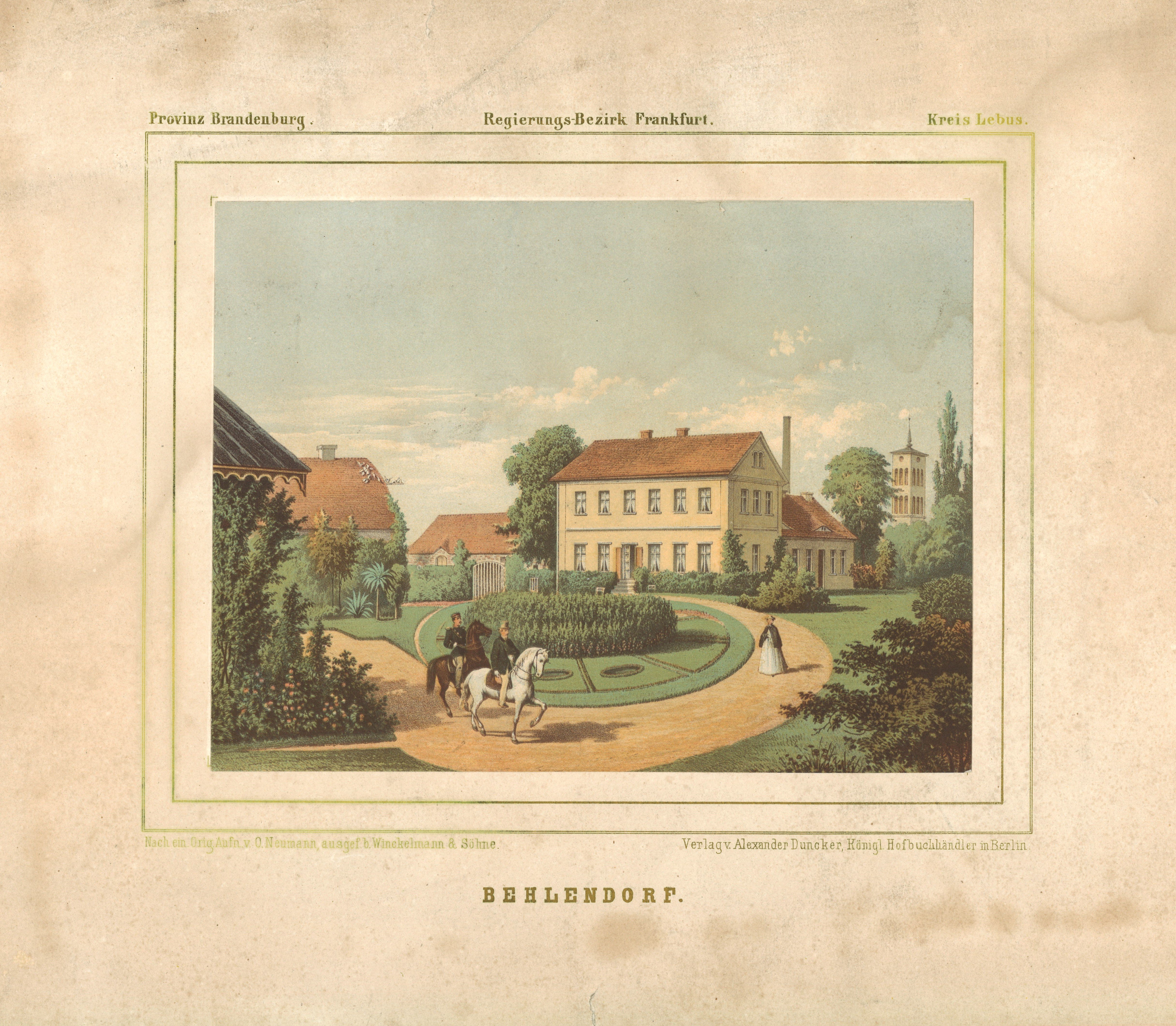 Winckelmann & Söhne (Verlag), Behlendorf (Kr. Lebus): Herrenhaus