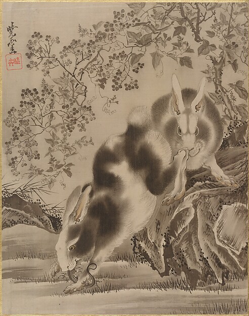 Kawanabe Kyōsai 河鍋暁斎, Rabbits