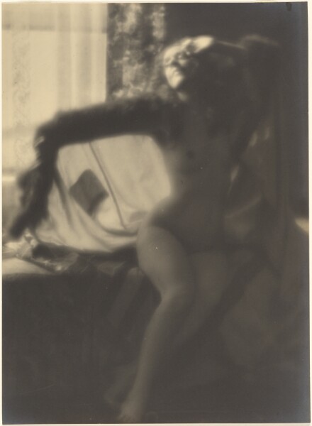 Louis Fleckenstein, [Female Nude Seated on Bed]