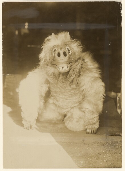 Edward S. Curtis, [In the Wolf Mask]