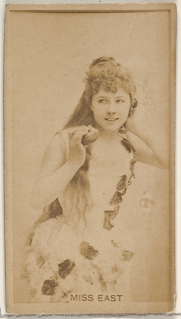 Allen & Ginter, Miss East, from the Actors and Actresses series (N45, Type 8) for Virginia Brights Cigarettes