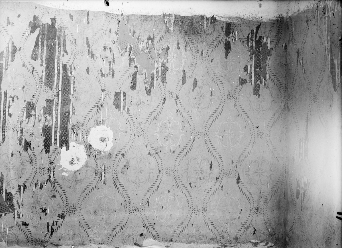 Paul Sandberg, Wall cladding, wallpaper, probably in Västerlövsta homestead, Västerlövsta parish, Uppland 1935