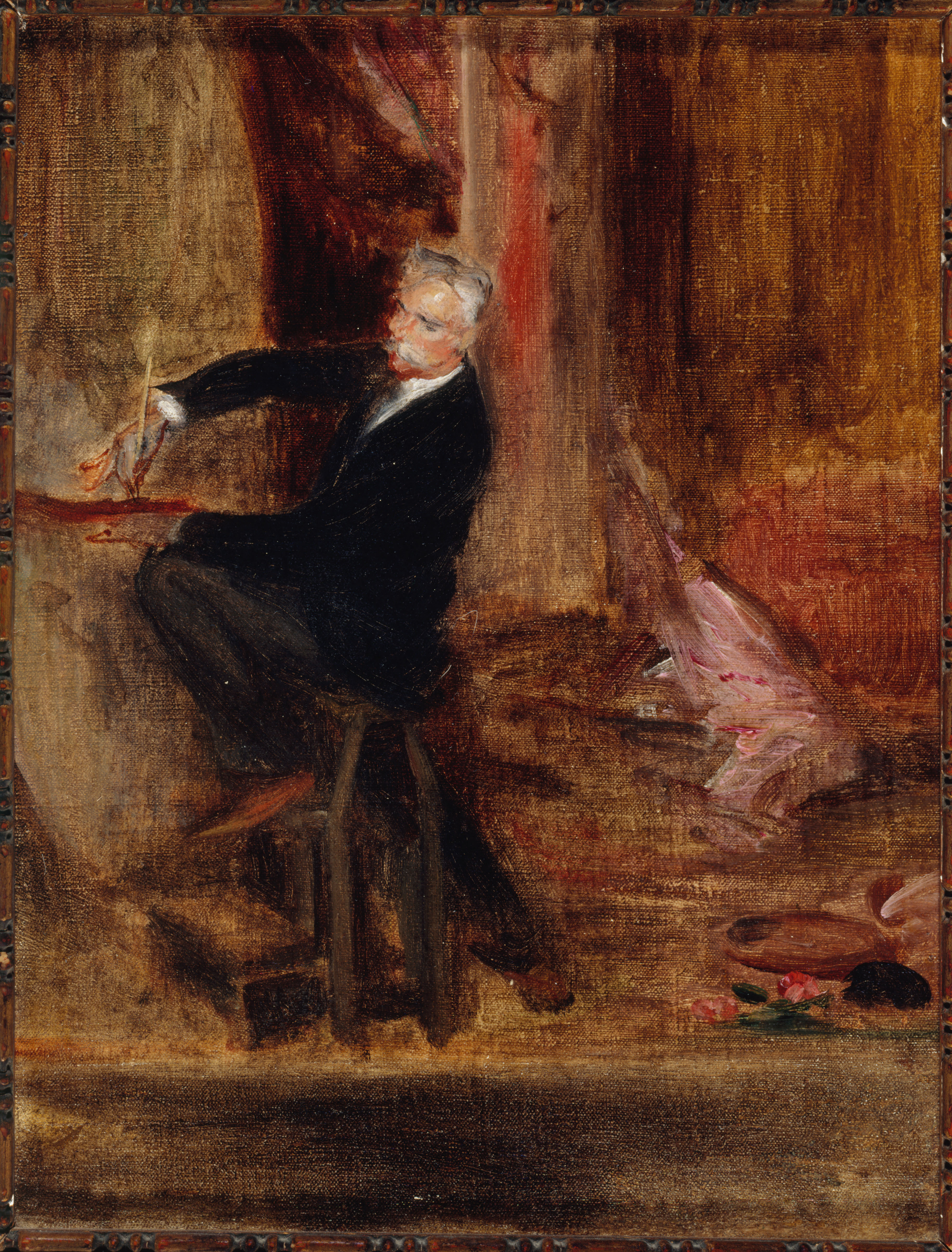 Jacques-Émile Blanche, Portrait du peintre Jules Chéret (1836-1933), dans son atelier