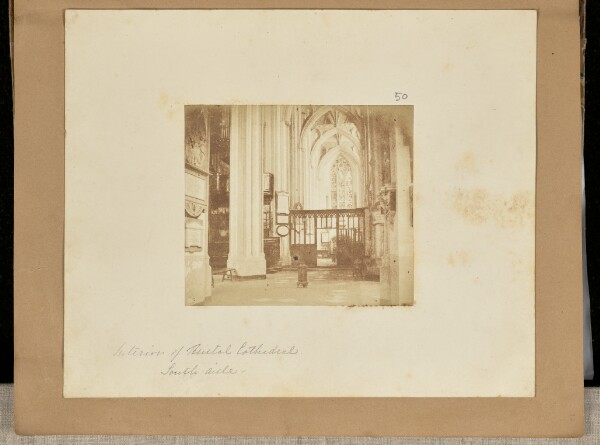 Unknown, Interior of Bristol Cathedral, South Aisle