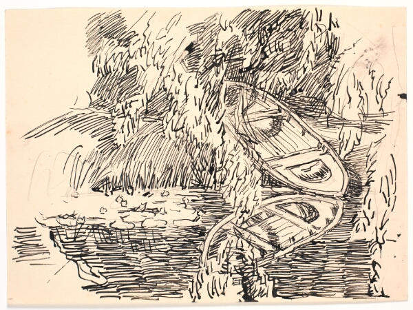Fritz Syberg, En skovsø med to robåde