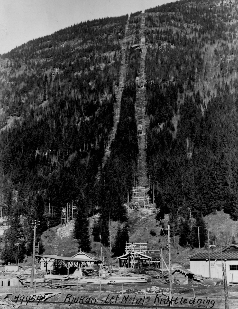 Anders Beer Wilse, Bygging av kraftledning i Dale i Vestfjorddalen på Rjukan.