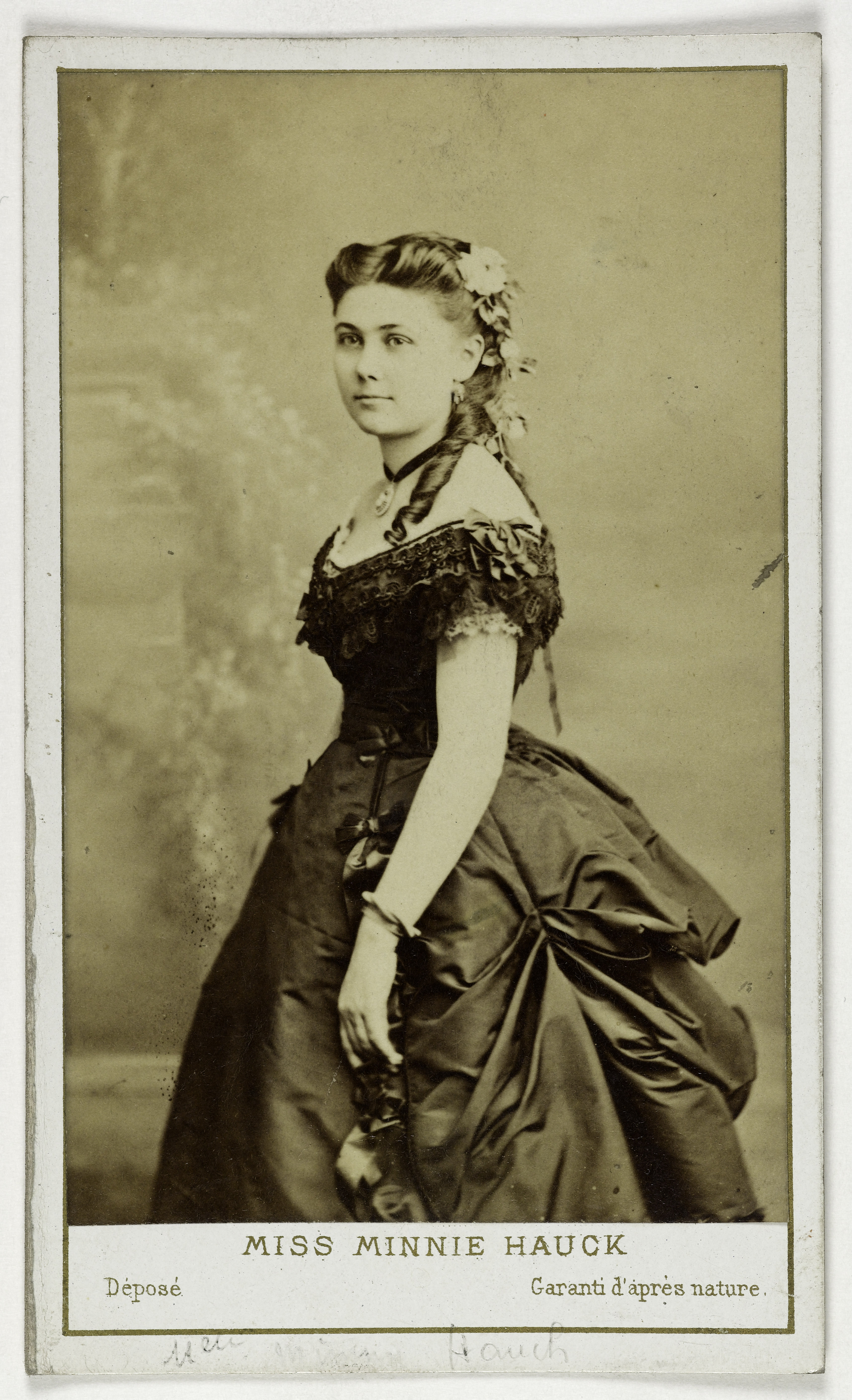 Charles Reutlinger, Portrait de Minnie Hauck, actrice
