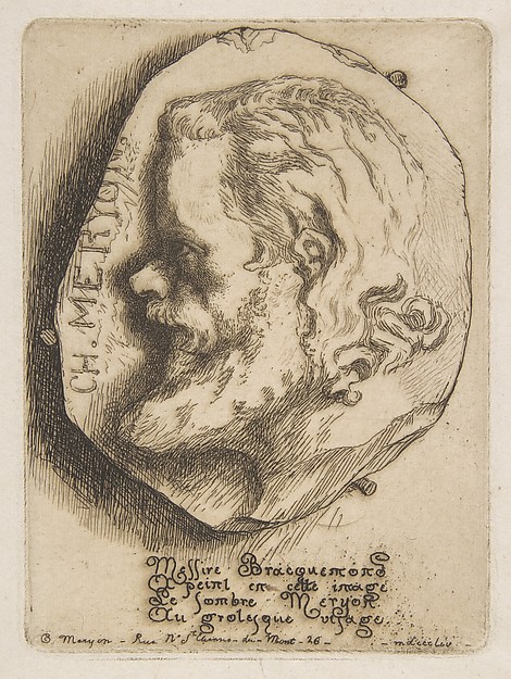 Félix Bracquemond, Portrait of Charles Meryon, in profile