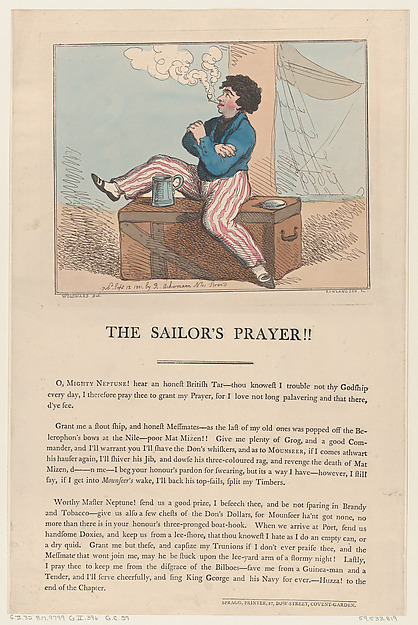 Thomas Rowlandson, The Sailor's Prayer!!