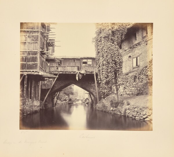 Samuel Bourne, Srinuggur; A Bridge on the Marqual Canal