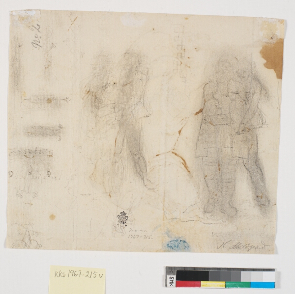 Nicolai Abildgaard, Udviskede studier af fire stående figurer samt af ornamenter