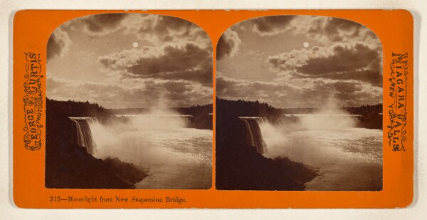 George E. Curtis, Moonlight from New Suspension Bridge. [Niagara Falls, N.Y.]