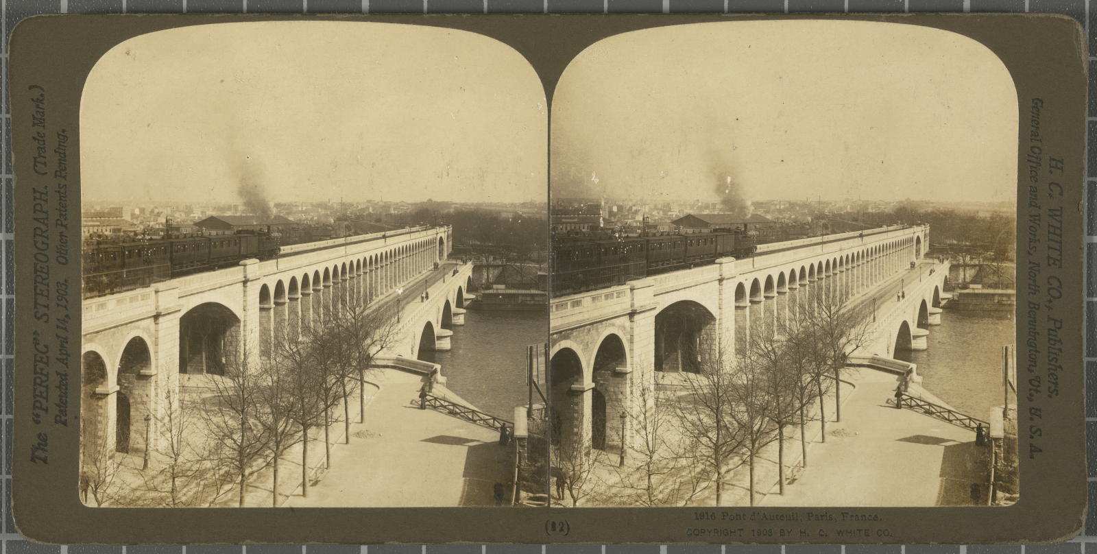 Desconegut, Pont d'Auteuil, Paris, France. White, H.C. & Co., The "Perfec" Stereograph