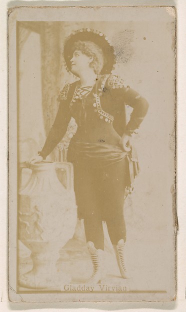 Kinney Brothers Tobacco Company, Gladday Virvian, from the Actresses series (N245) issued by Kinney Brothers to promote Sweet Caporal Cigarettes