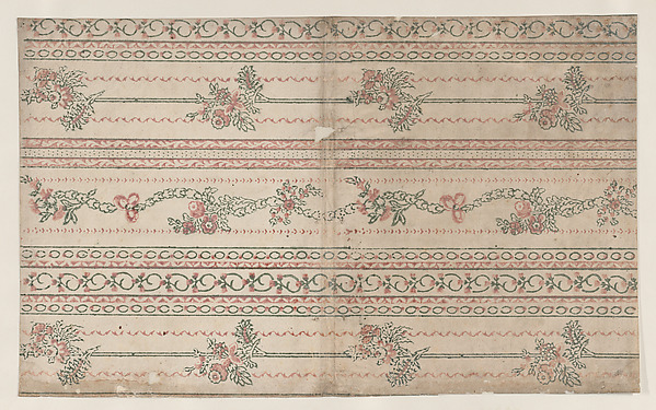 Anonymous, Sheet with garland designs
