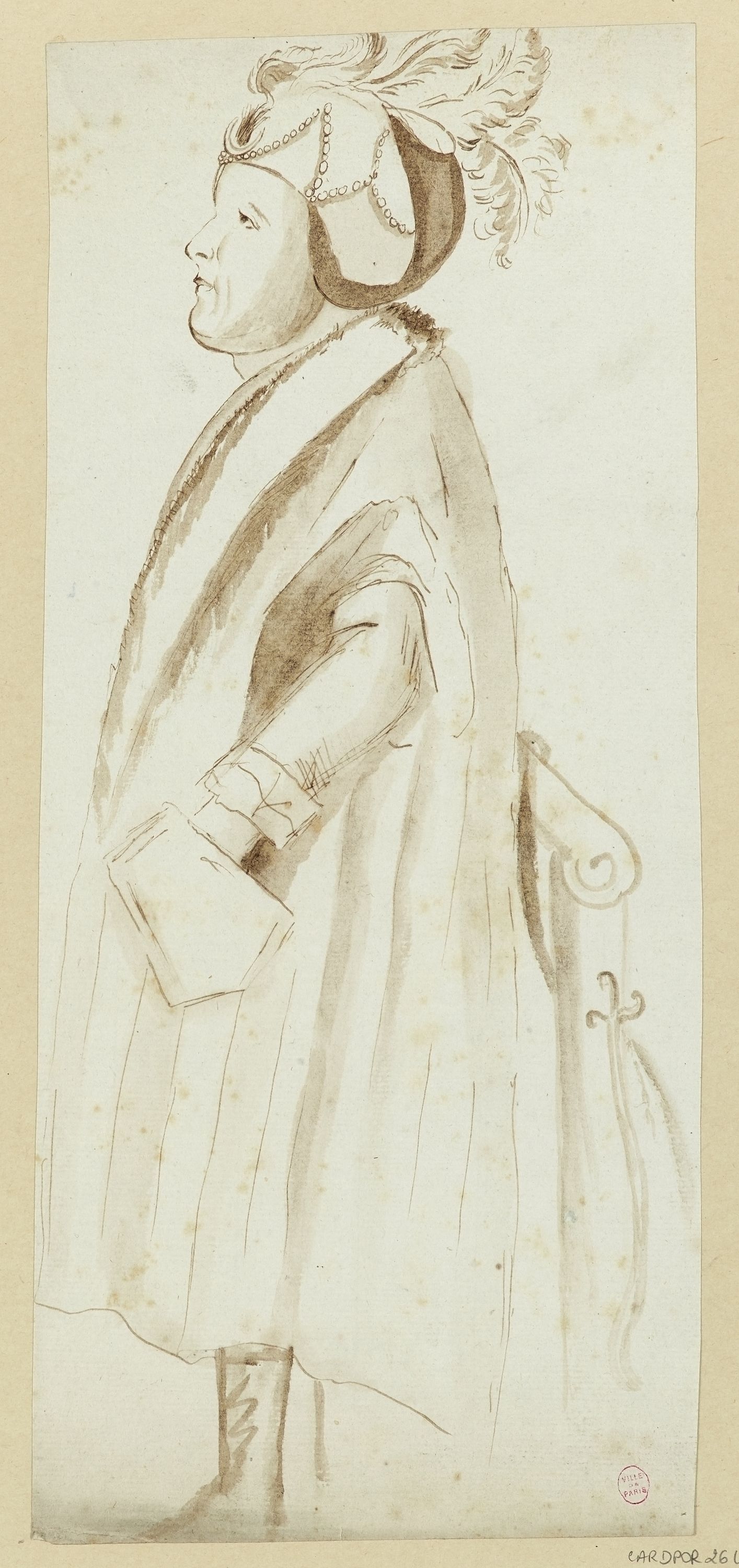 Anonyme, Portrait en pieds de l'acteur Le Kain.