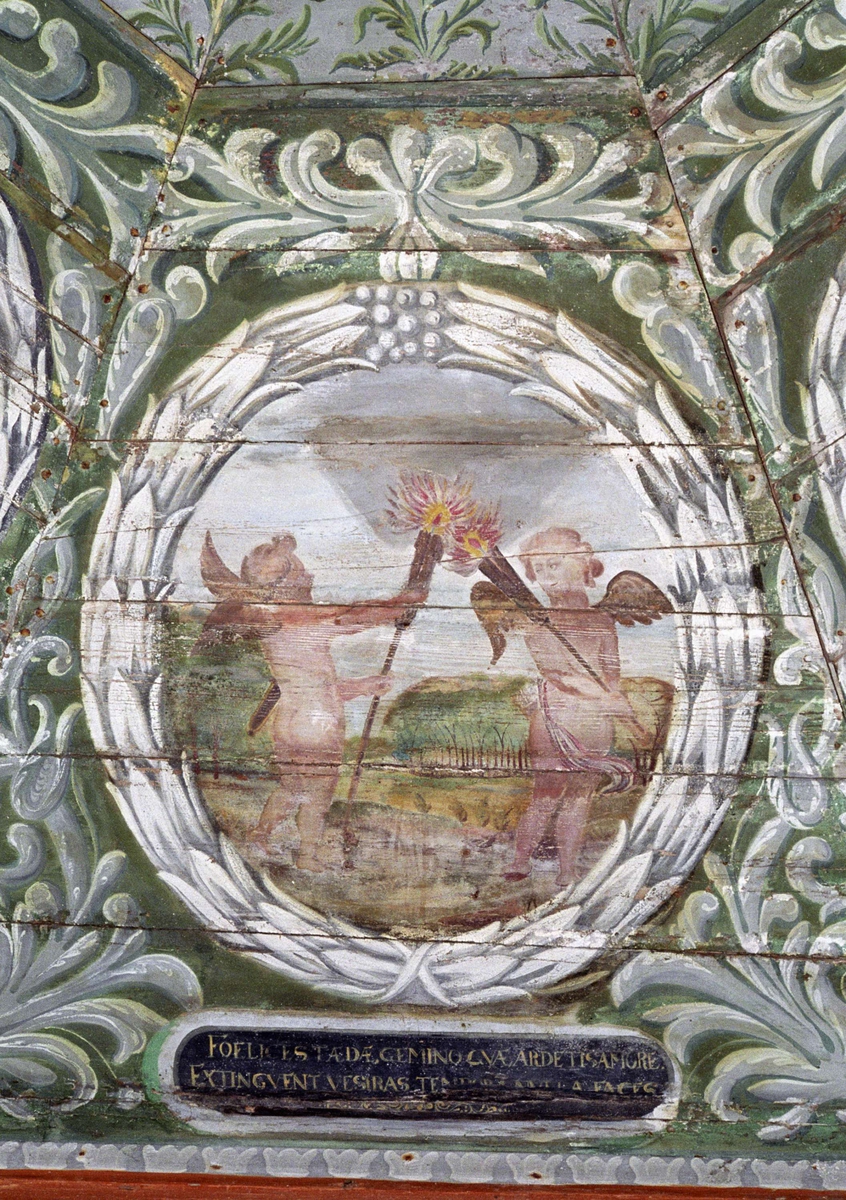 Tommy Arvidson, Detail of roof painting in gazebos at Ekholmen Castle, Veckholm parish, Uppland 1994