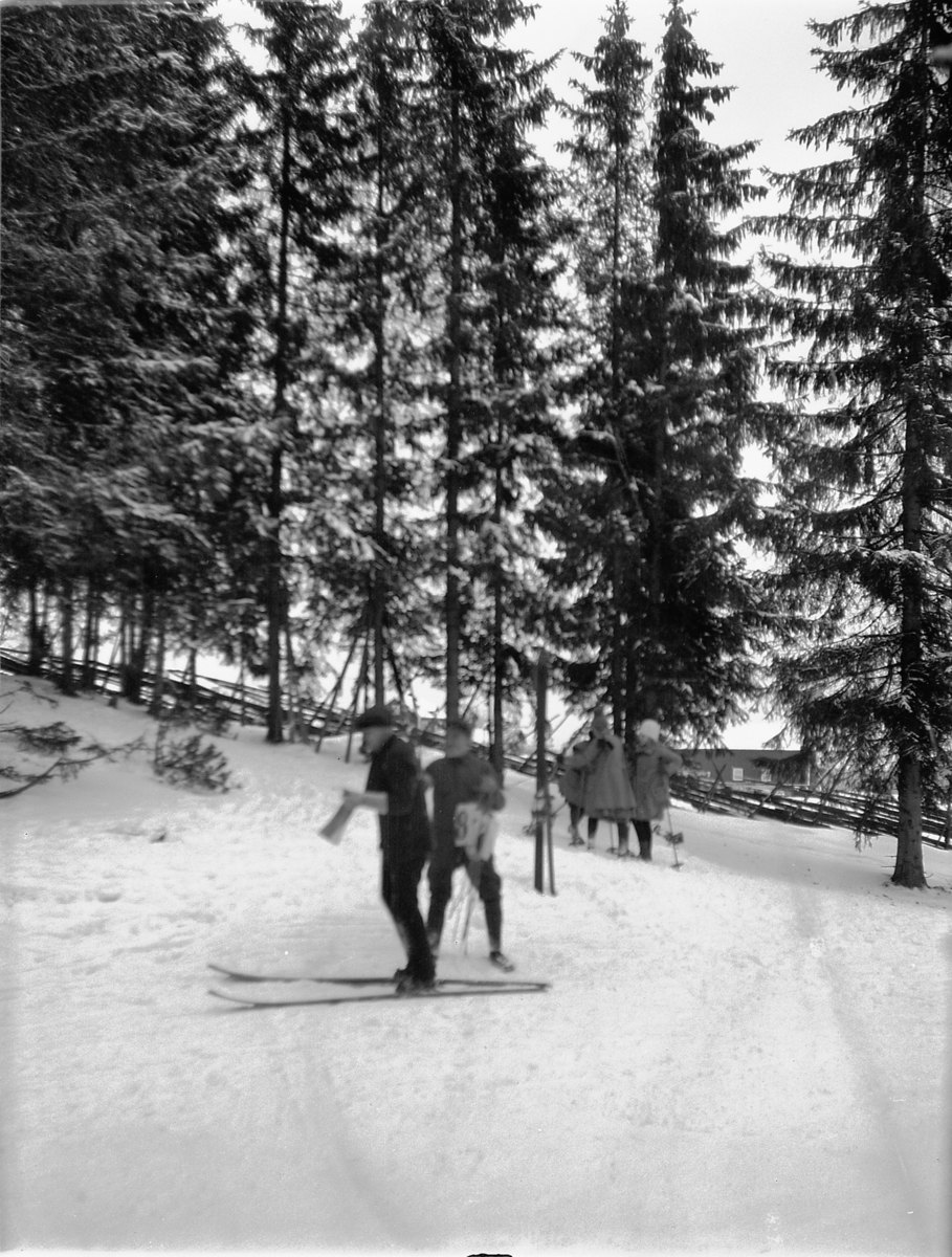 Ragnvald Andersen, Gruppe personer på ski under et hopprenn.
