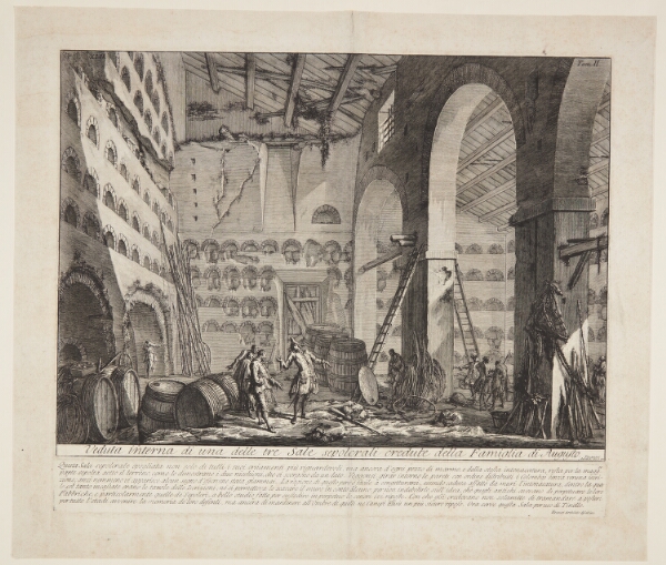 Giovanni Battista Piranesi, Det indre af tre store gravkamre, som menes at have tilhørt Augustus' hushold